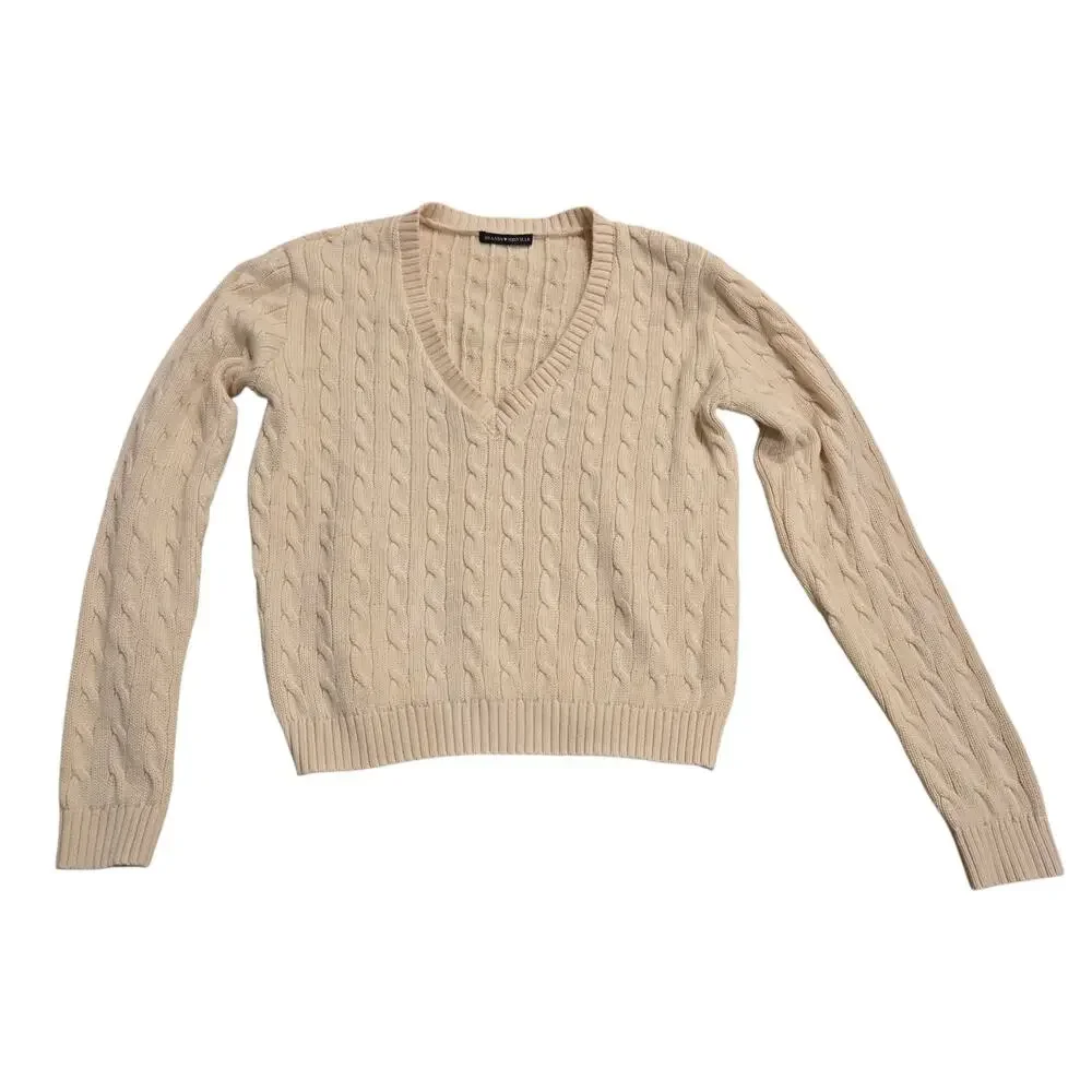 Brandy Melville Sweater Knit Womans Lt Pink One Size Casual Preppy Fits Like M - Picture 2 of 8